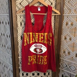 49ers PINK Brand Tank Top — Size L!